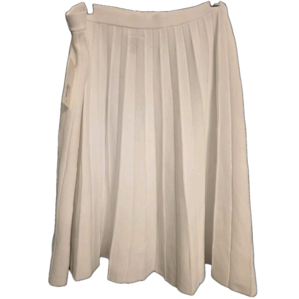 NWT 1X White Pleated Knit Skirt Unlined A New Day - Picture 4 of 6